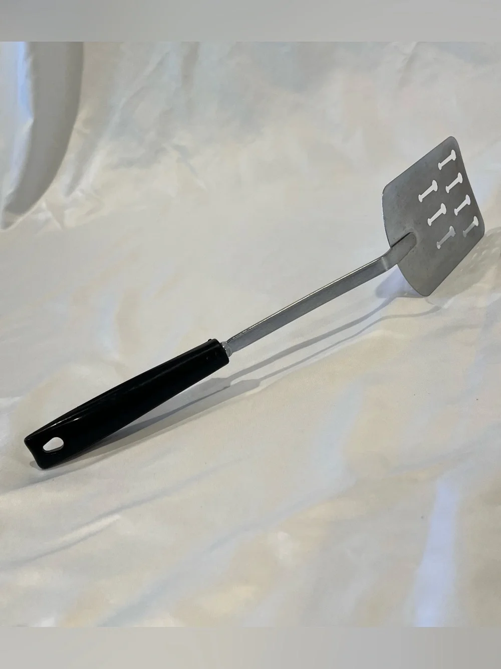 Vintage EKCO USA Stainless Steel Keyhole Slotted Turner Spatula